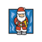 Santa vinyl wall decal sticker, orange coat and hat, white beard and belt