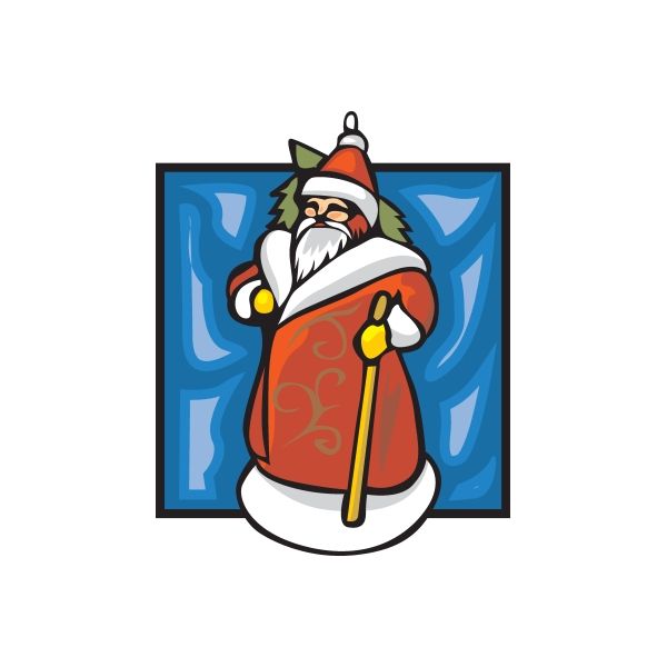 Image of Santa Wall Decal - Vinyl Sticker - Car Sticker - Die Cut Sticker - DC 002