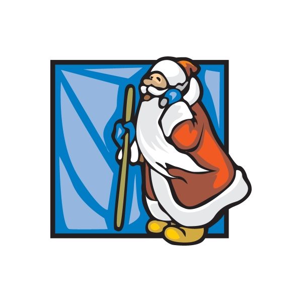 Image of Santa Wall Decal - Vinyl Sticker - Car Sticker - Die Cut Sticker - DC 006