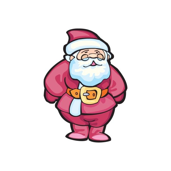 Image of Santa Wall Decal - Vinyl Sticker - Car Sticker - Die Cut Sticker - DC 011