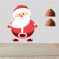 Santa Claus wall decal vinyl sticker, smiling Santa in red suit with white trim and hat