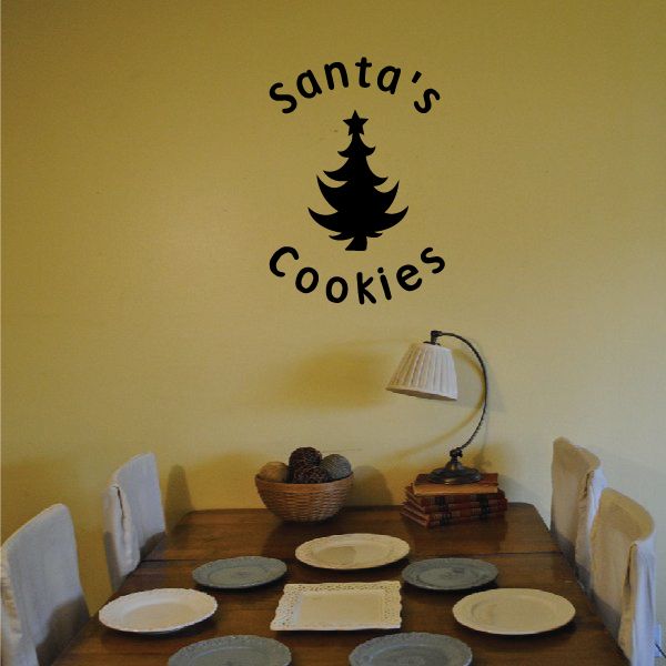 Image of Santas Cookies with Tree Decal