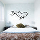 Dolphin wall decal with black outline and stylized fins