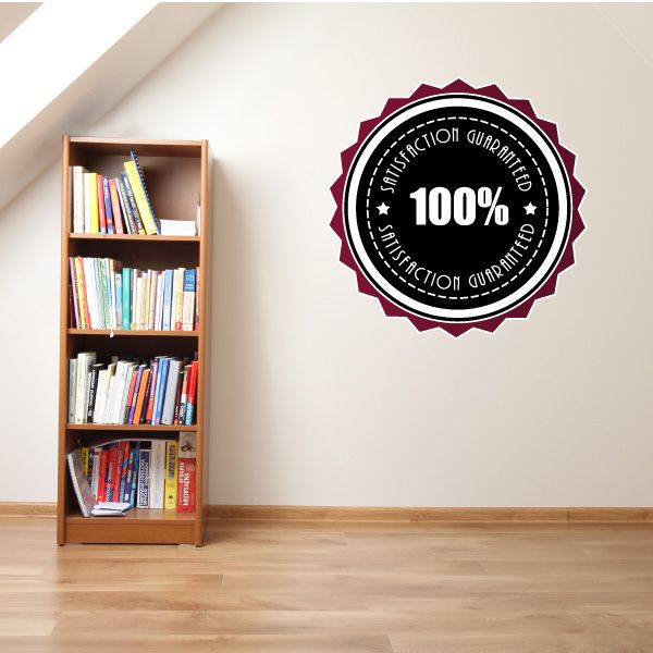 Image of Satisfaction Guaranteed 100% - Vinyl Sticker - ColorId017