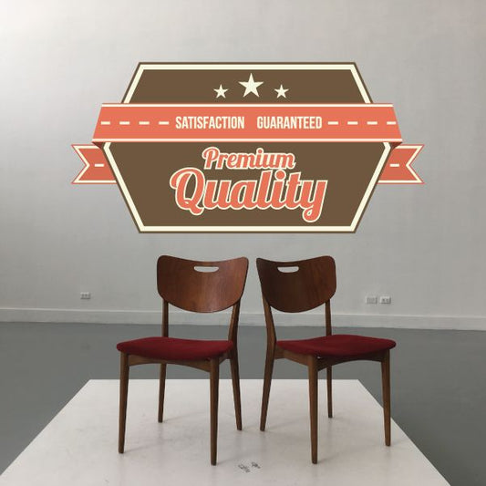 Image of Satisfaction Guaranteed Premium Quality Retail Discount Sign Wall Decal - Vinyl Decal - Car Decal - Idcolor035