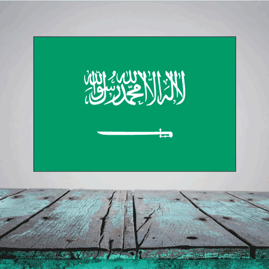 Image of Saudi arabia Flag Sticker 02