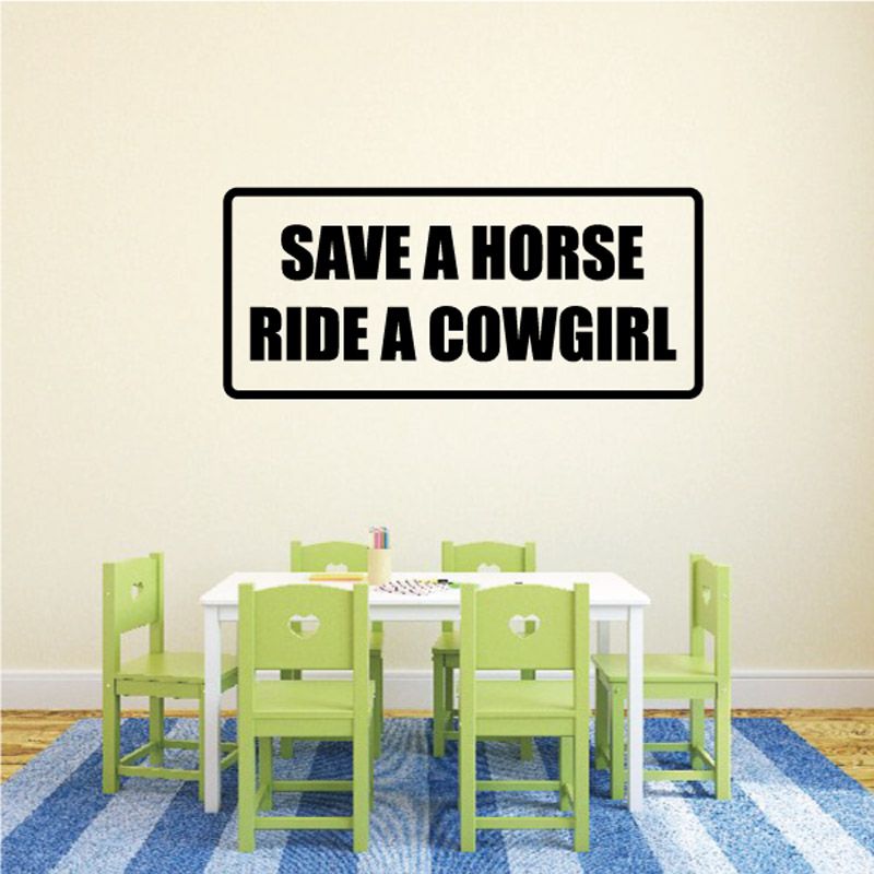 Image of Save a Horse Ride a Cowgirl Decal