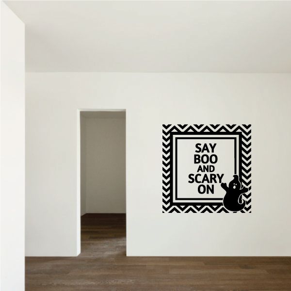 Image of Say Boo and Scary On Decorative Decal