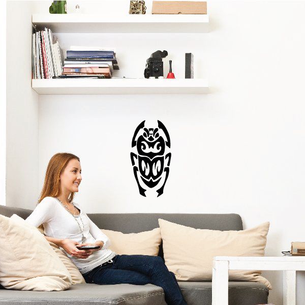 Black scarab beetle wall decal with raised legs