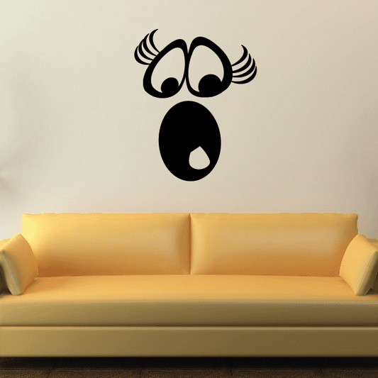 Image of Scared Eyes Face Decal