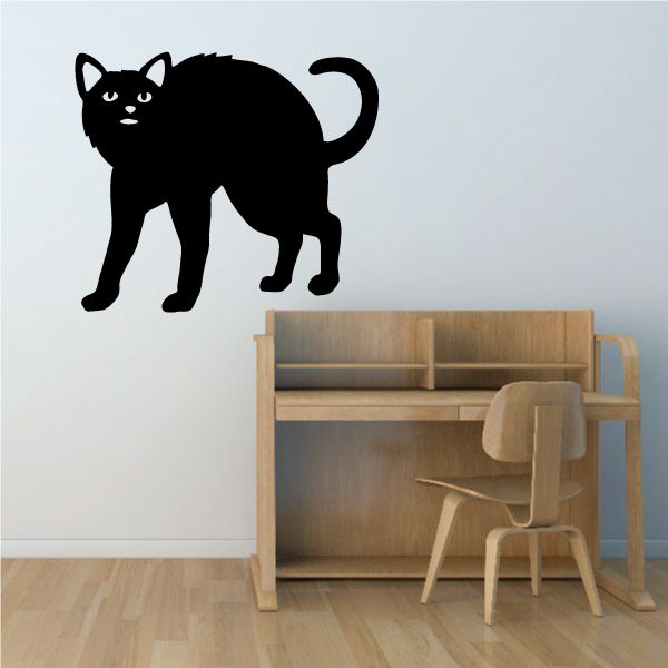 Image of Scared Hissy Cat Decal