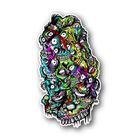 Image of Scary Skull Vinyl Sticker 004