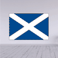 Scotland flag sticker, rectangular blue with white diagonal saltire cross