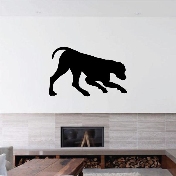 Black hound dog silhouette decal