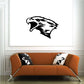 Screaming eagle head decal with bold black silhouette