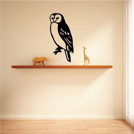 Image of Screech Owl Perched Decal