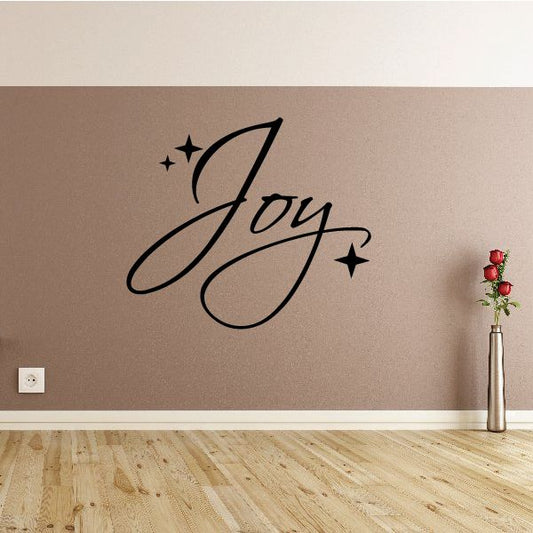 Image of Script Joy Quote Christmas Decal