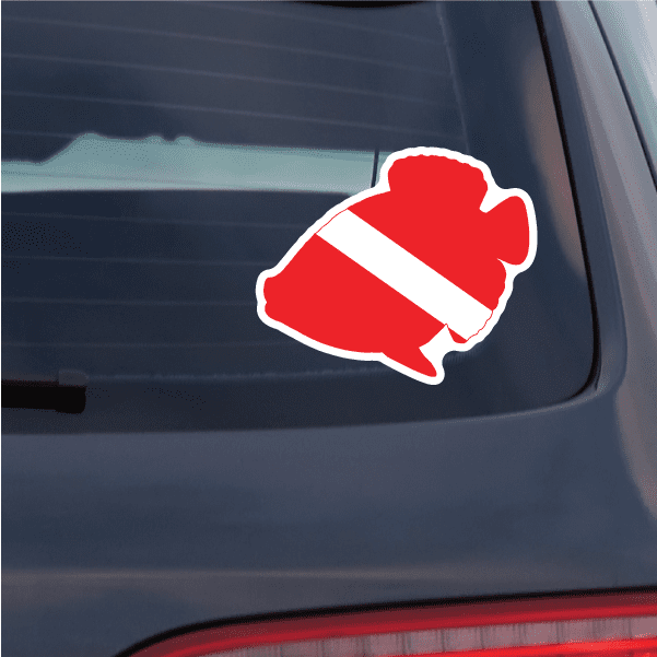 Image of Scuba Diving Flag Stickers