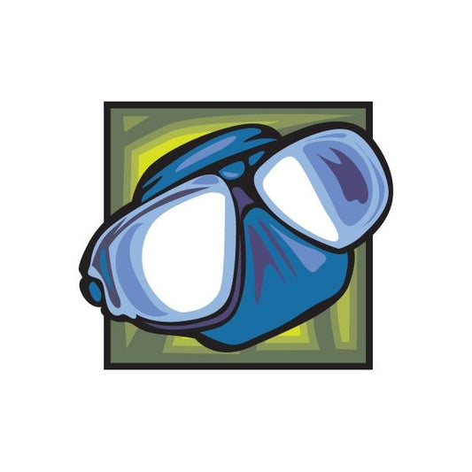 Image of Scuba Goggles Wall Decal - Vinyl Sticker - Car Sticker - Die Cut Sticker - DC 003