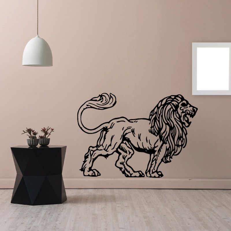 Image of Sculpted Style Lion Decal