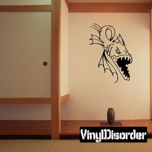 Image of Sea Monster Head Attacking Decal