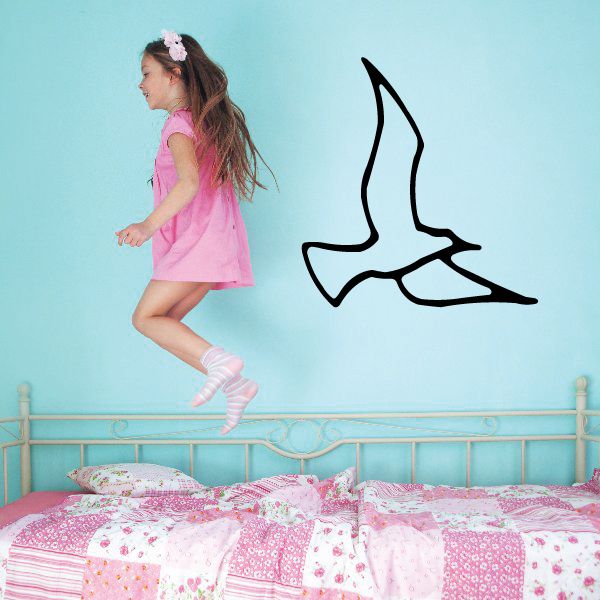 Image of Seagull in Flight Decal