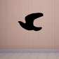 Seagull silhouette wall decal, black bird shape on a light wall