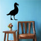 Black walking seagull wall decal silhouette