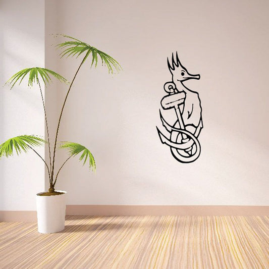 Image of Seahorse and Anchor Decal