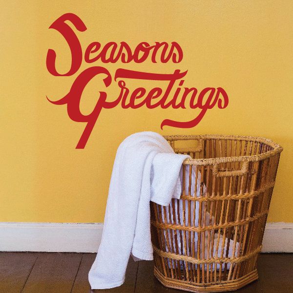 Image of Seasons Greetings Quote Decal