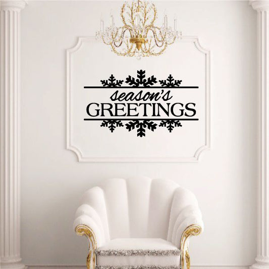 Image of Seasons Greetings Snow Banner Decal