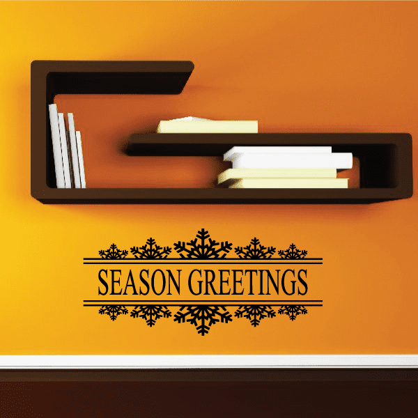 Image of Seasons Greetings Snowflake Banner Decal