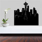 Black Space Needle and skyline wall decal silhouette