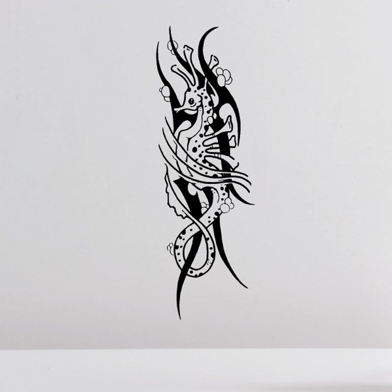 Image of Seaweed Flowing Seahorse Decal