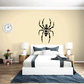 Spider wall decal with segmented black design