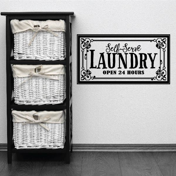 Image of Self-Serve Laundry Wall Decal