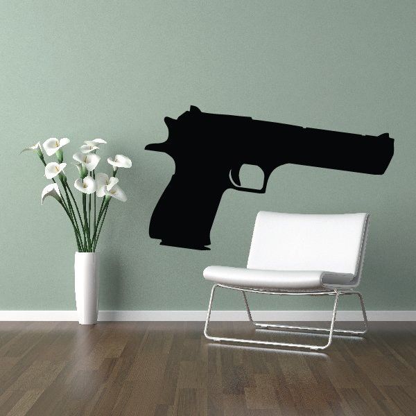 Image of Semi-Automatic Pistol Wall Decal