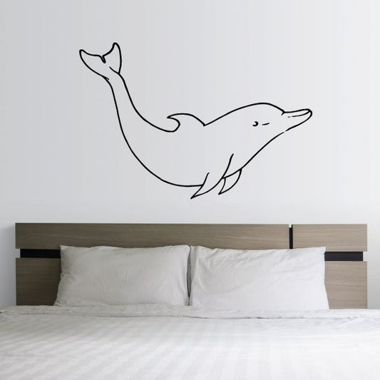 Image of Serene Dolphin Swimming Decal