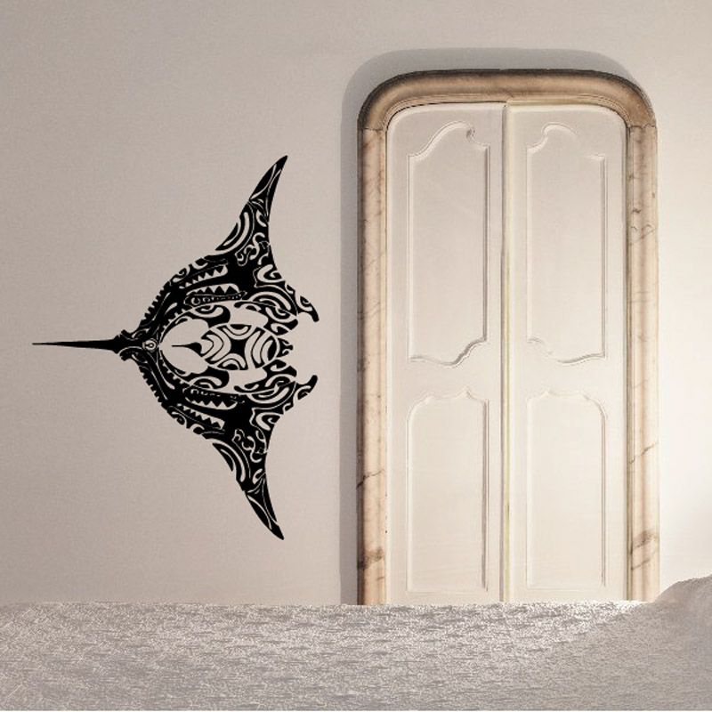 Image of Serene Intricate Manta Ray Decal