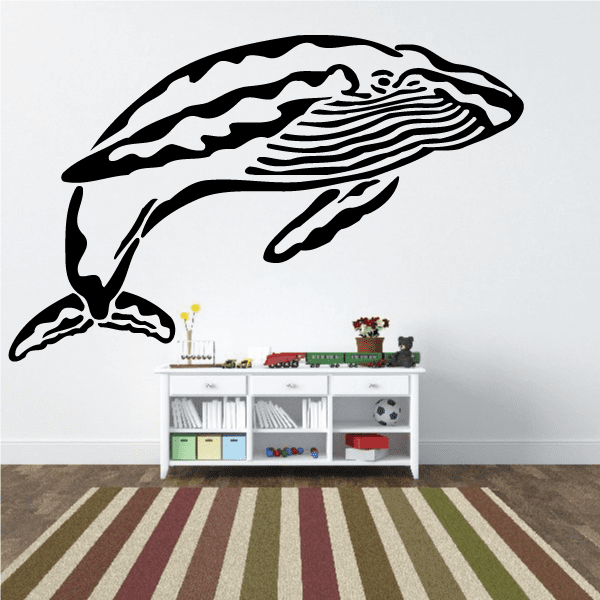 Image of Serene Turning Whale Decal