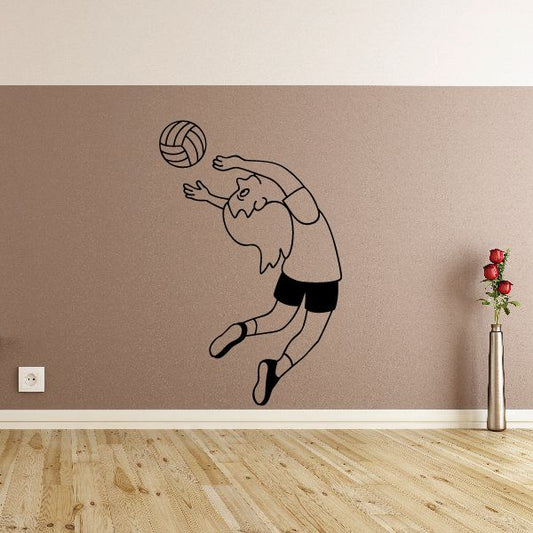 Image of Set Block Vollyball Wall Decal - Vinyl Decal - Car Decal - MC001