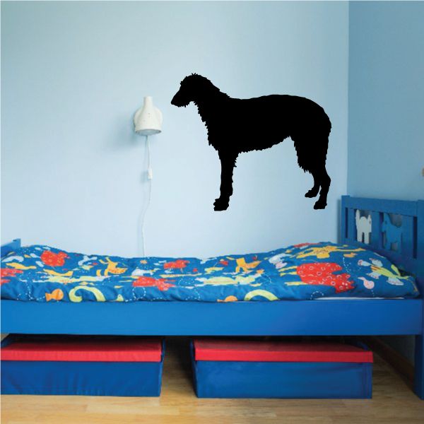 Black hound dog silhouette decal