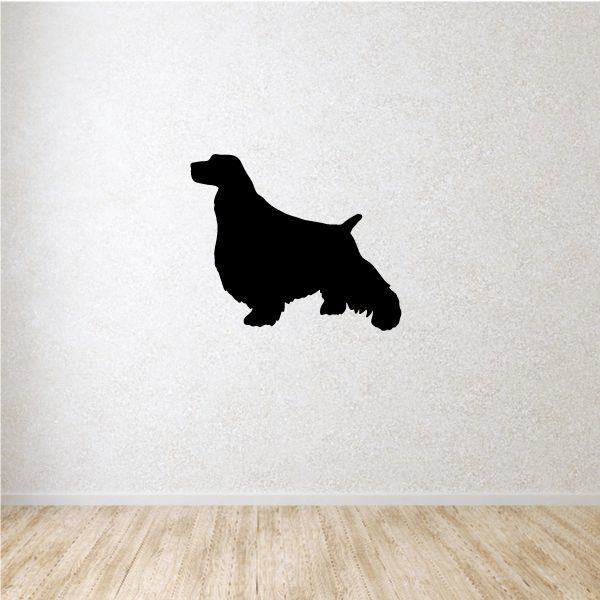 Black English Springer Spaniel silhouette decal