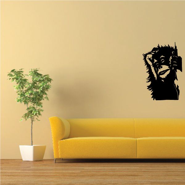 Image of Shaggy Hair Monkey Decal