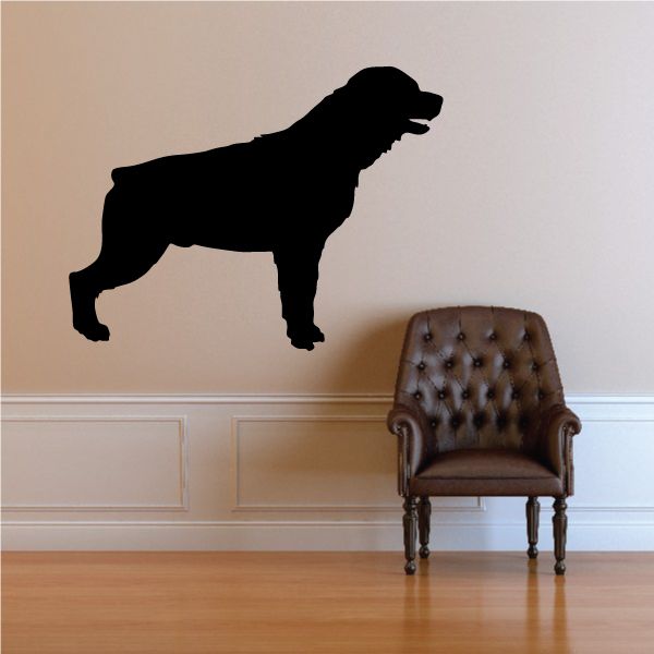 Image of Shaggy Rottweiler Decal