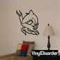 Shark wall decal with banner ribbon illustration
