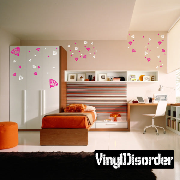 Image of Sharp Diamonds Wall Decals Kit