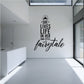 Wall decal with quote: “She Lives Life in Her Own Little Fairytale” and crown icon