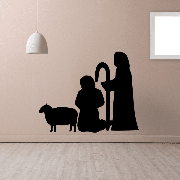 Image of Shepherds with Sheep decal