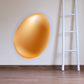 Shiny golden egg sticker, glossy oval egg shape